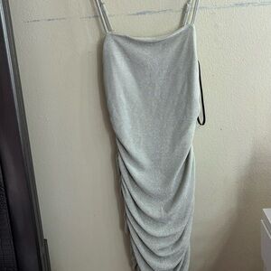 Forever 21 Metallic Silver Slip Dress